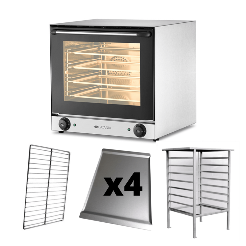 Horno Convector Catania HC-90 C/ 4 Bandejas + 2 Rejillas + Base – Marca ...